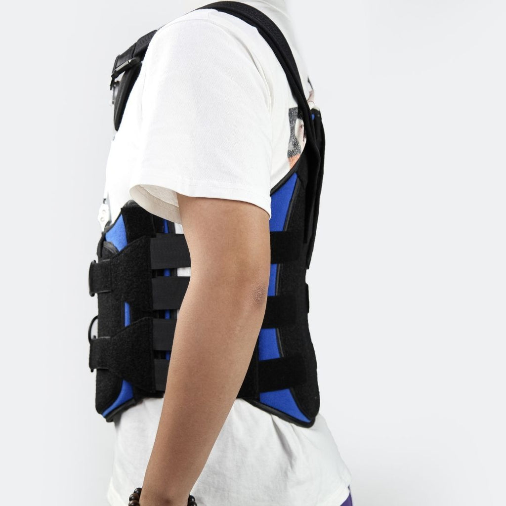 TLSO Thoracic Full Back Brace - Treat Kyphosis, Osteoporosis, Compression Fractures, Upper Spine Injuries,Pre or Post Surgery