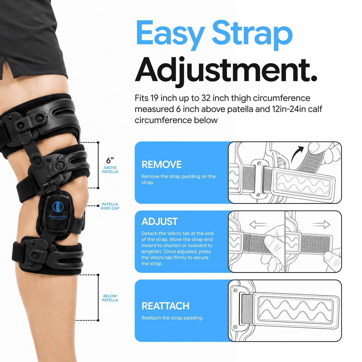 Buckle&Tune OA Unloader Knee Brace for Medial Lateral Arthritis Support