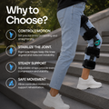 Full Leg Hinged ROM Hyperextension & Flexion Knee Immobilizer Brace L1833