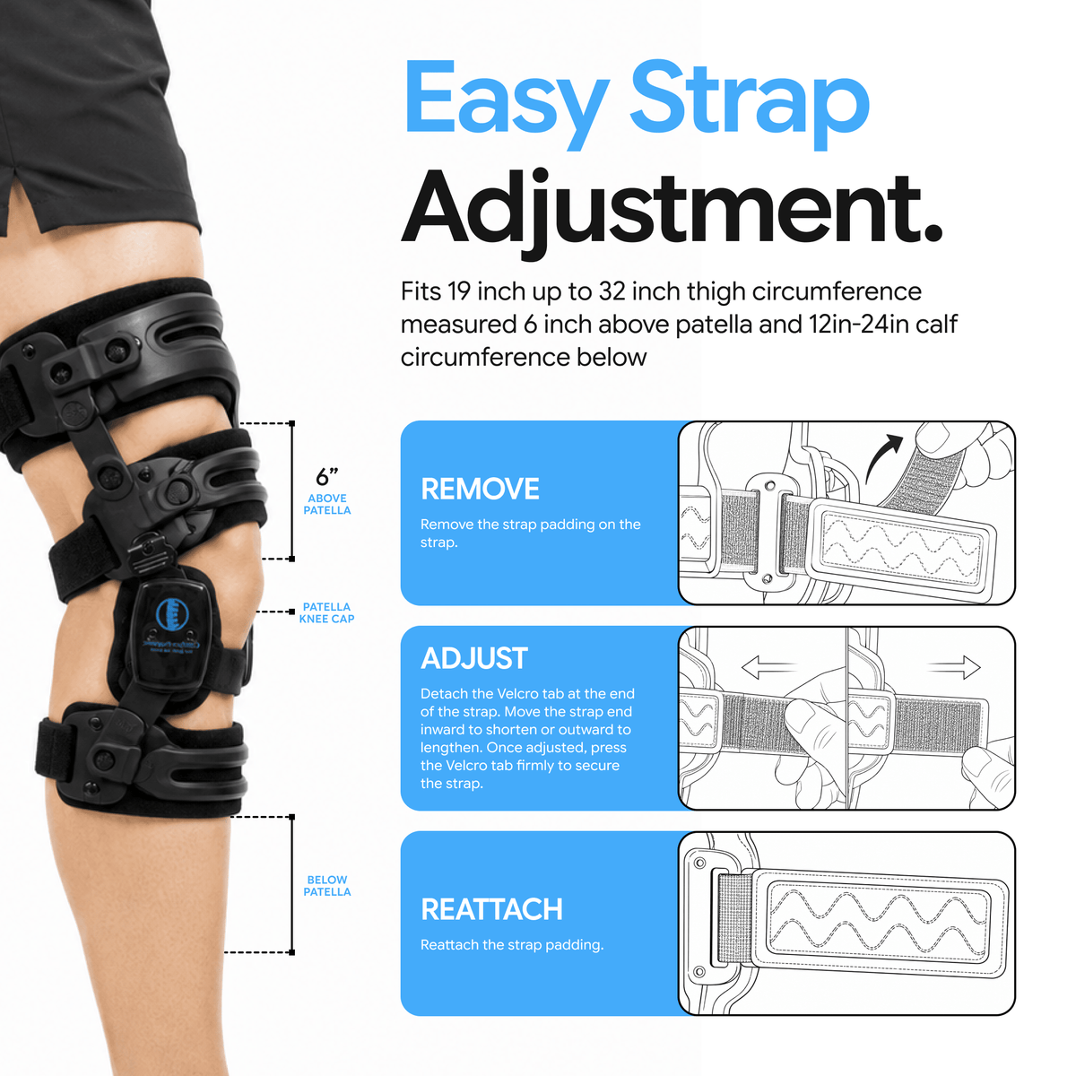 Buckle&Tune OA Unloader Knee Brace for Medial Lateral Arthritis Support - Comfyorthopedic