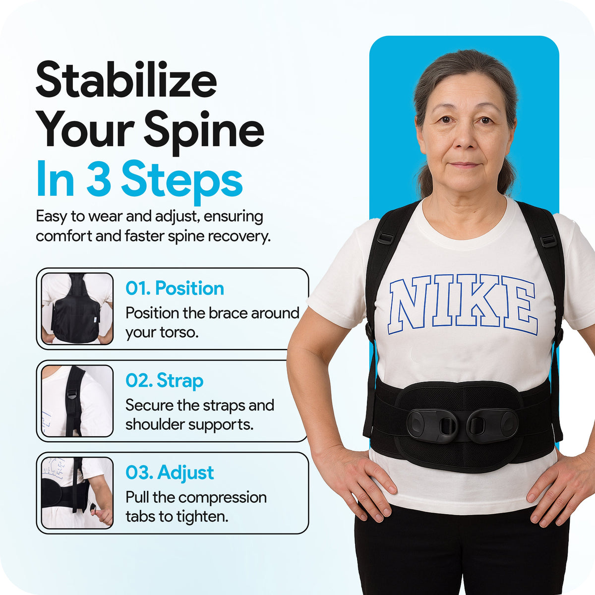 Comfyorthopedic TLSO Thoracic Full Back Brace L0456/L0457 - Comfyorthopedic