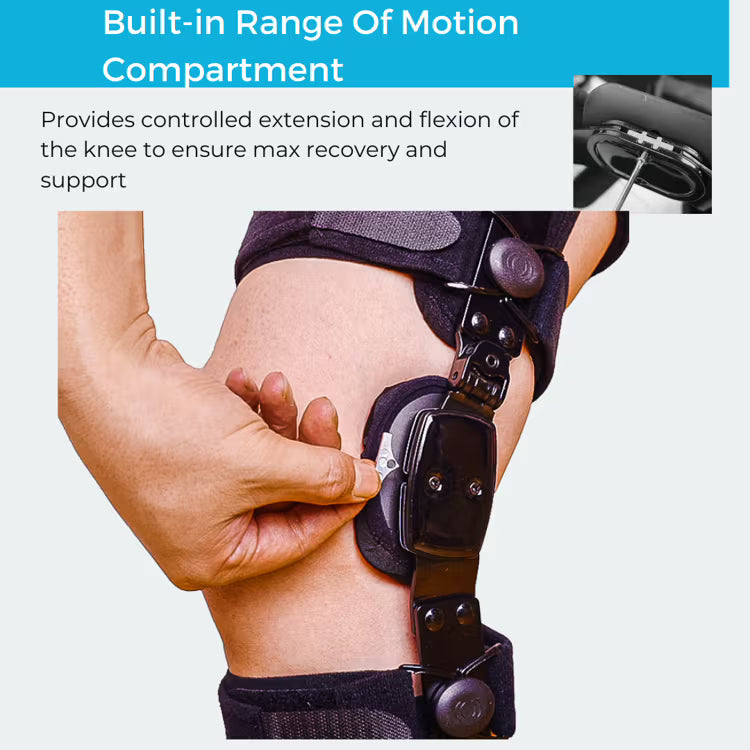 Adjustable double upright knee brace for osteoarthritis offloading and joint stability