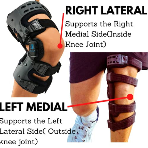 OA Unloader Knee Brace Support Lateral/Medial. Black with Built-in Hex Key (L1851/L1843) - Comfyorthopedic