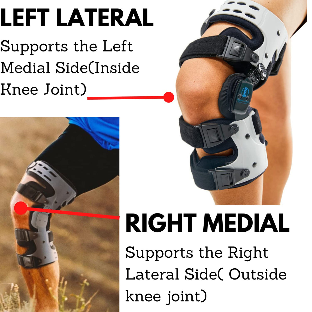 OA Unloader Medial or Lateral Offloading knee Brace. (L1851/L1843) - Comfyorthopedic